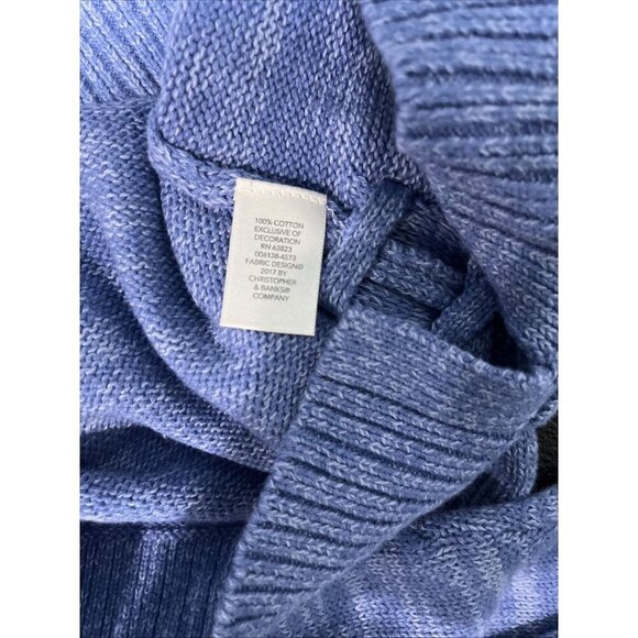 CJ Banks Sweater Size 14W Blue Snowman Penguin Christmas Holiday Festive Novelty - Picture 7 of 8